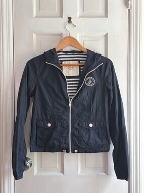 Vintage Abercrombie & Fitch Dark Navy Windbreaker Jacket Small